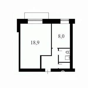 1-к квартира, вторичка, 36м2, 1/10 этаж