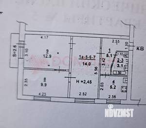 3-к квартира, вторичка, 50м2, 2/5 этаж