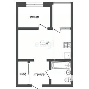 1-к квартира, вторичка, 41м2, 14/18 этаж