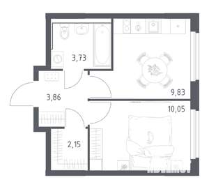 1-к квартира, вторичка, 30м2, 3/17 этаж