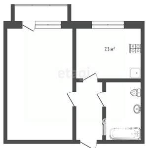 1-к квартира, вторичка, 40м2, 13/14 этаж