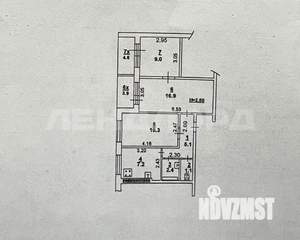 3-к квартира, вторичка, 59м2, 7/9 этаж