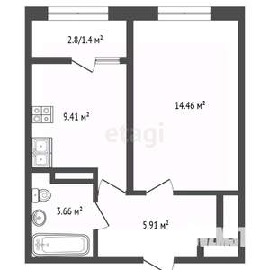 1-к квартира, вторичка, 34м2, 10/20 этаж