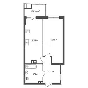 1-к квартира, вторичка, 40м2, 22/25 этаж