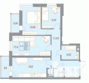 4-к квартира, вторичка, 87м2, 3/22 этаж