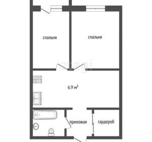 2-к квартира, вторичка, 55м2, 4/25 этаж