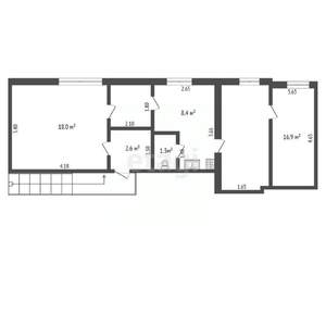 2-к квартира, вторичка, 31м2, 1/3 этаж