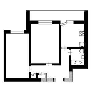 2-к квартира, вторичка, 45м2, 2/5 этаж
