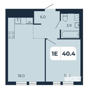 1-к квартира, вторичка, 40м2, 16/17 этаж