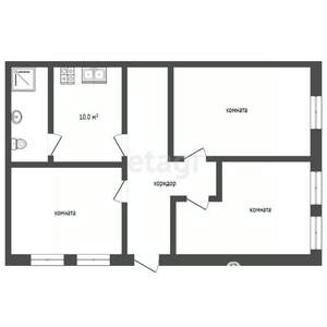 3-к квартира, вторичка, 80м2, 1/2 этаж