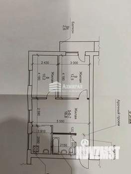 3-к квартира, вторичка, 52м2, 5/5 этаж