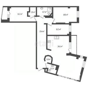 4-к квартира, вторичка, 114м2, 11/29 этаж