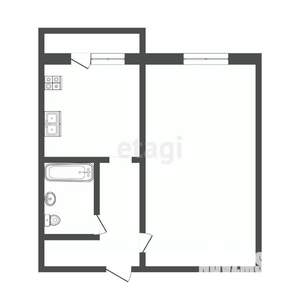 1-к квартира, вторичка, 29м2, 2/5 этаж