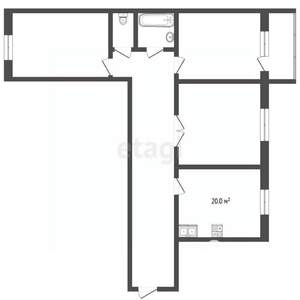 3-к квартира, вторичка, 80м2, 1/11 этаж