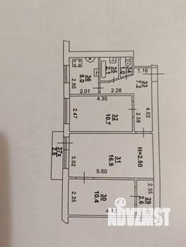 3-к квартира, вторичка, 56м2, 3/5 этаж