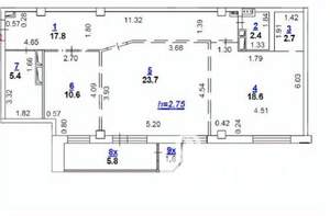2-к квартира, вторичка, 85м2, 9/10 этаж