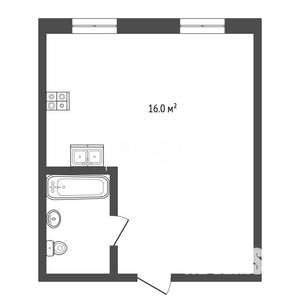 Студия квартира, вторичка, 22м2, 1/5 этаж