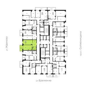 2-к квартира, вторичка, 52м2, 24/24 этаж