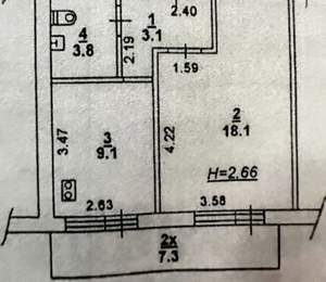 1-к квартира, вторичка, 36м2, 7/10 этаж