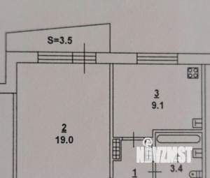 1-к квартира, вторичка, 37м2, 2/9 этаж