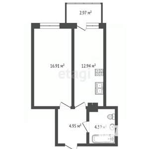 1-к квартира, вторичка, 40м2, 25/25 этаж