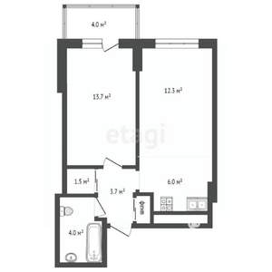 1-к квартира, вторичка, 42м2, 16/24 этаж