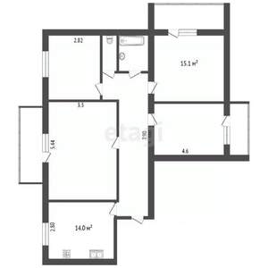 4-к квартира, вторичка, 84м2, 1/10 этаж