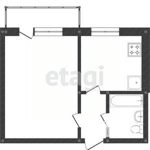 1-к квартира, вторичка, 30м2, 9/9 этаж