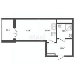 Студия квартира, вторичка, 31м2, 25/26 этаж