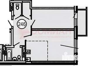 2-к квартира, вторичка, 59м2, 4/19 этаж