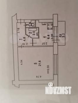 1-к квартира, вторичка, 36м2, 2/9 этаж