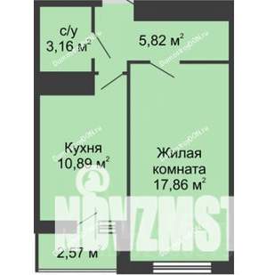 1-к квартира, вторичка, 40м2, 15/22 этаж
