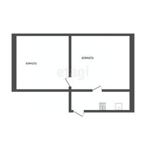 2-к квартира, вторичка, 28м2, 1/4 этаж