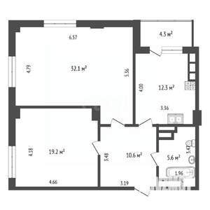 2-к квартира, вторичка, 80м2, 5/22 этаж