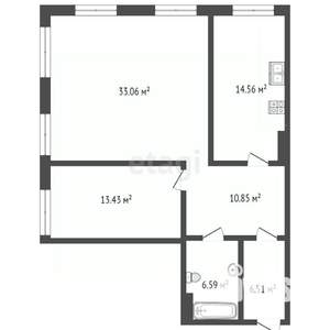 2-к квартира, вторичка, 88м2, 17/22 этаж