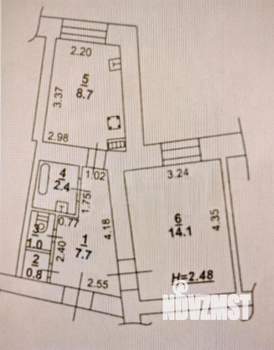 1-к квартира, вторичка, 35м2, 1/10 этаж