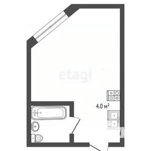 Студия квартира, вторичка, 29м2, 2/3 этаж