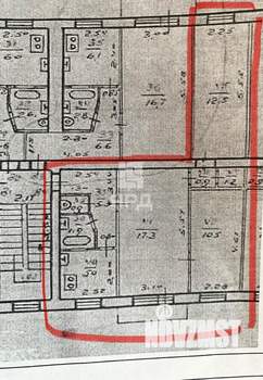 3-к квартира, вторичка, 56м2, 2/5 этаж