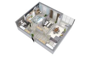 2-к квартира, вторичка, 71м2, 8/22 этаж