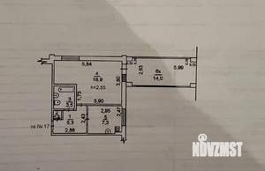 1-к квартира, вторичка, 37м2, 6/9 этаж