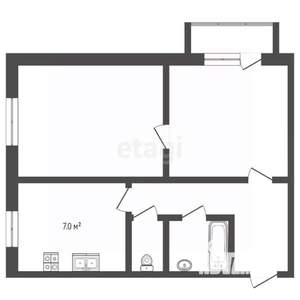 2-к квартира, вторичка, 48м2, 4/5 этаж