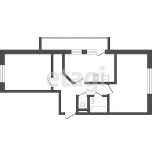 2-к квартира, вторичка, 56м2, 1/4 этаж