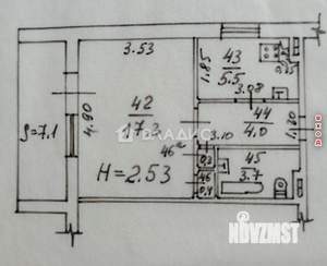 1-к квартира, вторичка, 38м2, 3/16 этаж