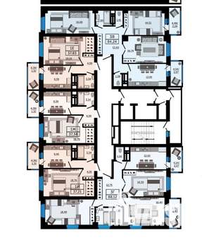 3-к квартира, вторичка, 84м2, 12/24 этаж