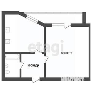 1-к квартира, вторичка, 36м2, 1/3 этаж