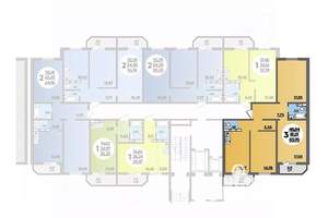 3-к квартира, строящийся дом, 84м2, 9/17 этаж
