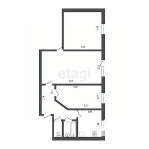 3-к квартира, вторичка, 54м2, 1/5 этаж