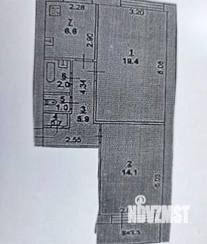 2-к квартира, вторичка, 53м2, 8/9 этаж