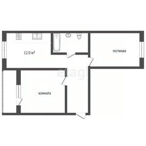 2-к квартира, вторичка, 62м2, 5/8 этаж