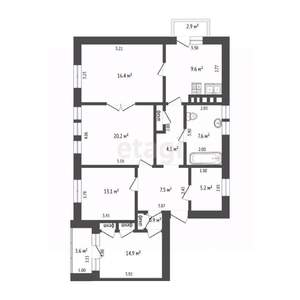 4-к квартира, вторичка, 102м2, 4/5 этаж